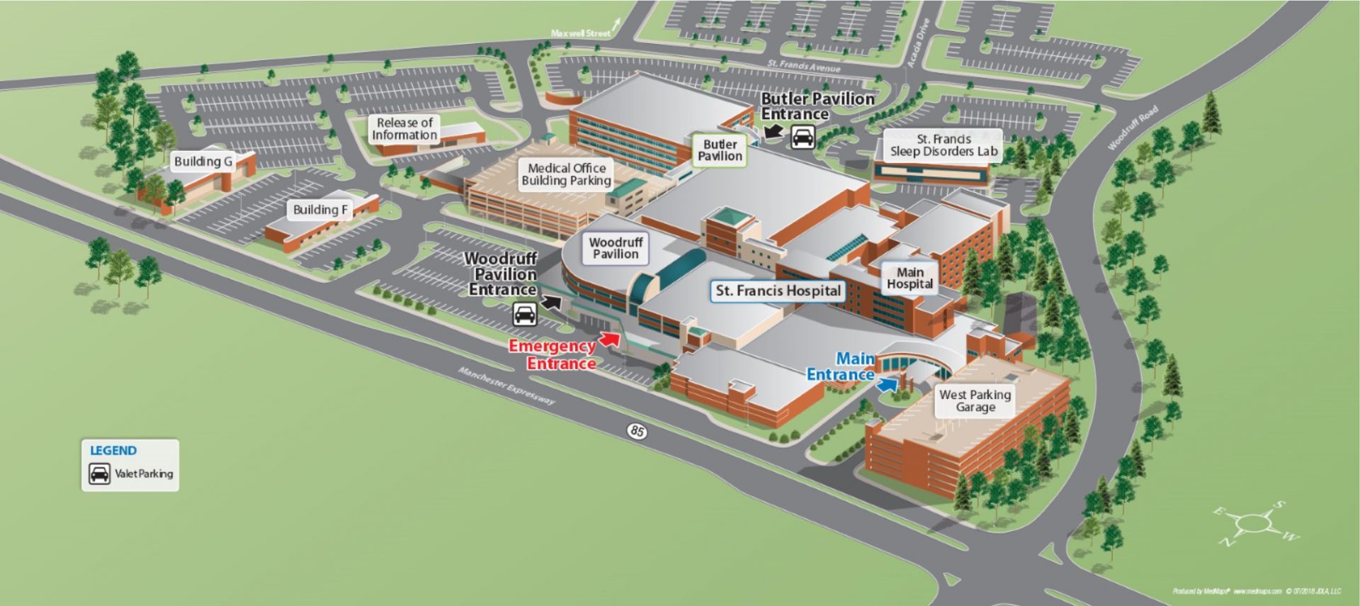 External Hospital Campus Rendering